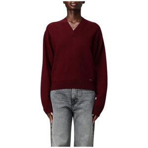 Dsquared2, Dames, Truien, Rood, Maat: L Leer,