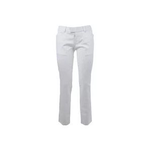 Dsquared2 Katoenen broek met elastan , White , Dames , Maat: S