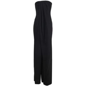 Max Mara, Dames, Jumpsuits & Playsuits, Zwart, Maat: S Satijn,