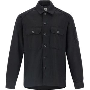 C.p. Company - Os 271A Overshirt - Zwart - Heren - Wol