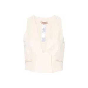 Twinset Vests , White , Dames , Maat: S