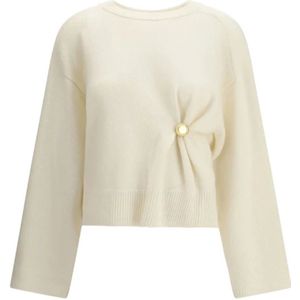 Loulou Studio, Dames, Truien, Wit, Maat: L Kasjmier,