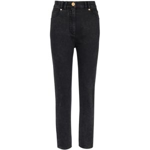 Balmain Slim-fit denim jeans , Black , Dames , Maat: M