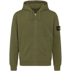 Stone Island, Heren, Sweatshirts & Hoodies, Groen, Maat: M Katoen,