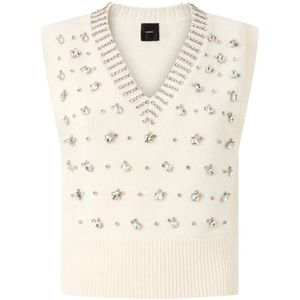 Pinko, Dames, Truien, Wit, Maat: S Wol,