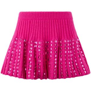 Valentino Garavani, Dames, Rokken, Roze, Maat: XS Wol,