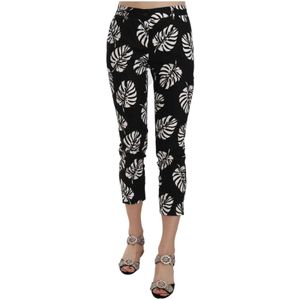 Dolce & Gabbana, Dames, Broeken, Zwart, Maat: 2XS Katoen,