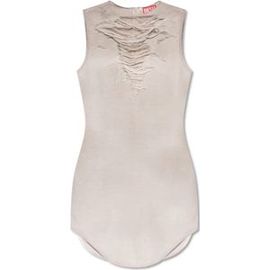 Diesel, Dames, Jurken, Grijs, Maat: L Katoen,