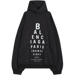 Balenciaga, Dames, Sweatshirts & Hoodies, Zwart, Maat: XS