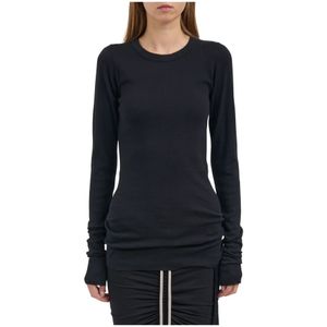 Rick Owens, Dames, Tops, Zwart, Maat: S Katoen,