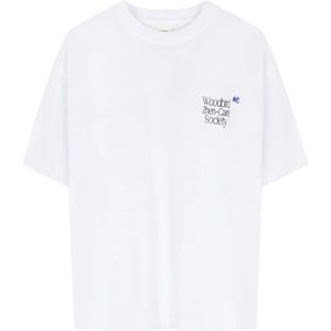 Woodbird, Heren, Tops, Wit, Maat: M Katoen,