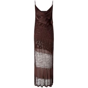 Pinko, Dames, Jurken, Bruin, Maat: XS