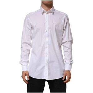 Dolce & Gabbana, Heren, Overhemden, Wit, Maat: 3XL Katoen,