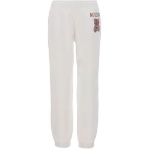 Moschino, Dames, Broeken, Wit, Maat: S
