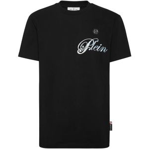 Philipp Plein, Heren, Tops, Zwart, Maat: XS Katoen,