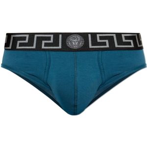 Versace, Heren, Ondergoed, Blauw, Maat: 3XL Katoen,