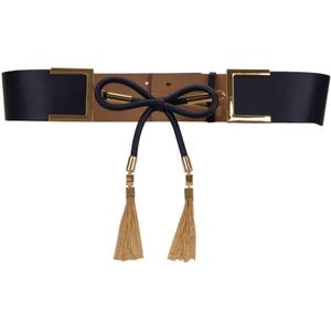 Elisabetta Franchi, unisex, Accessoires, Blauw, Maat: XS Leer,