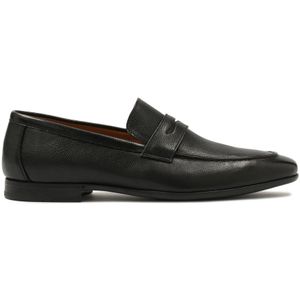 Kazar - Zwarte Erwtenleren Loafers - Heren - Leer