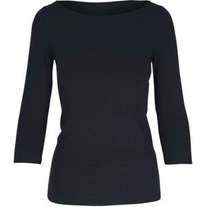 Majestic Filatures, Dames, Tops, Blauw, Maat: S Leer,