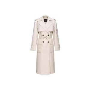 Pinko Trench Coats , Beige , Dames , Maat: S