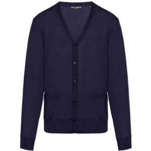Dolce & Gabbana, Heren, Truien, Blauw, Maat: S Zijde,
