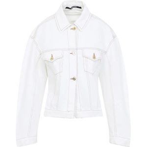 Jacquemus - Denimjack - Wit - 100% Katoen - Knoopsluiting, Voorzakken, Achter Verstelbare Band