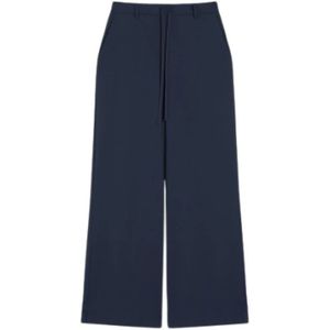 Max Mara, Dames, Broeken, Blauw, Maat: M Jersey,