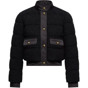 Moncler, Dames, Jassen, Zwart, Maat: S Wol,