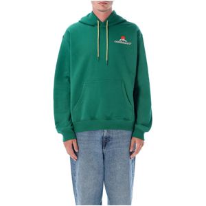 Casablanca, Heren, Sweatshirts & Hoodies, Groen, Maat: XL Katoen,