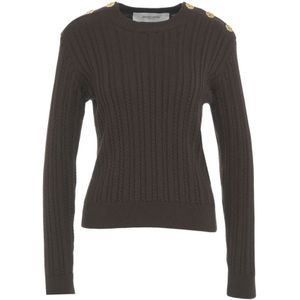 Golden Goose, Dames, Truien, Bruin, Maat: L Wol,