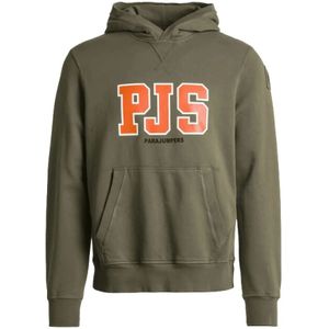 Parajumpers, Heren, Sweatshirts & Hoodies, Groen, Maat: 2XL Katoen,