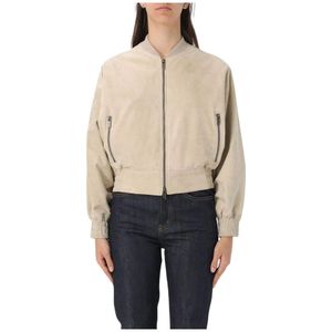 Salvatore Santoro, Dames, Jassen, Beige, Maat: 2XS Suède,