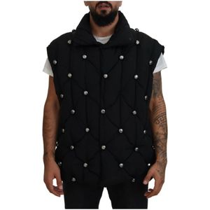Dolce & Gabbana, Heren, Jassen, Zwart, Maat: L Polyamide,
