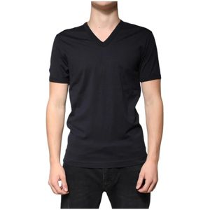 Dolce & Gabbana, Heren, Tops, Zwart, Maat: S Katoen,