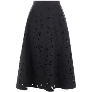 Brunello Cucinelli, Dames, Rokken, Grijs, Maat: L Flanel,