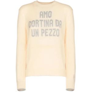 MC2 Saint Barth, Dames, Truien, Beige, Maat: M Wol,