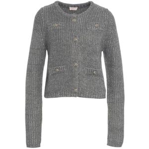 Liu Jo, Dames, Truien, Grijs, Maat: M