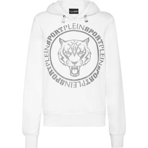 Plein Sport, Dames, Sweatshirts & Hoodies, Wit, Maat: XS Katoen,