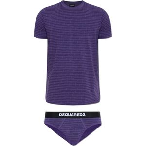 Dsquared2, Heren, Nachtkleding & Lounge, Paars, Maat: S