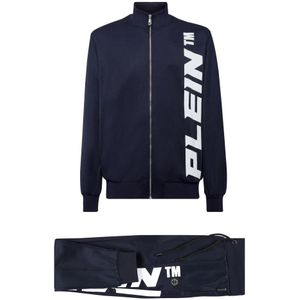 Philipp Plein, Heren, Jumpsuits & Playsuits, Blauw, Maat: 2XL Katoen,