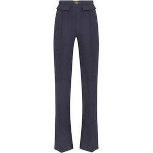 Elisabetta Franchi, Dames, Broeken, Grijs, Maat: 2XL