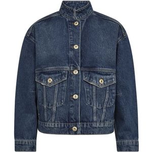 MOS Mosh, Dames, Jassen, Blauw, Maat: S Denim,