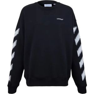 Off White, Heren, Sweatshirts & Hoodies, Zwart, Maat: XS Katoen,