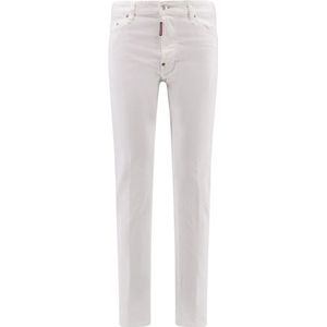 Dsquared2, Heren, Jeans, Wit, Maat: M Katoen,