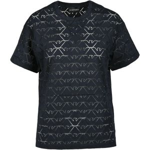 Emporio Armani, Dames, Tops, Zwart, Maat: XS