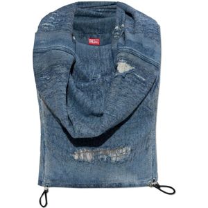 Diesel, Dames, Tops, Blauw, Maat: 2XS Denim,