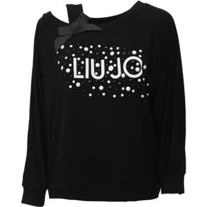 Liu Jo, Dames, Tops, Zwart, Maat: S Viscose,