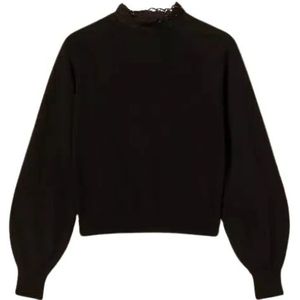 Twinset, Dames, Truien, Zwart, Maat: M Katoen,