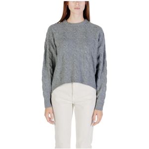 Only, Dames, Truien, Grijs, Maat: XS Nylon,