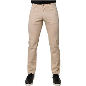Dolce & Gabbana, Heren, Broeken, Beige, Maat: S Denim,